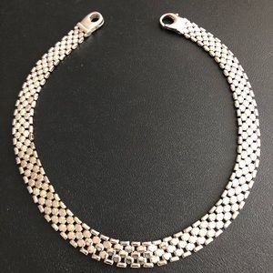 Sterling Silver  mesh Necklace